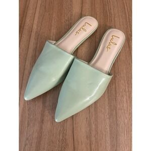 Lulus Slip-on Mules Pointed-Toe‎ Shoes Flats Light Green Seafoam Women's 8.5